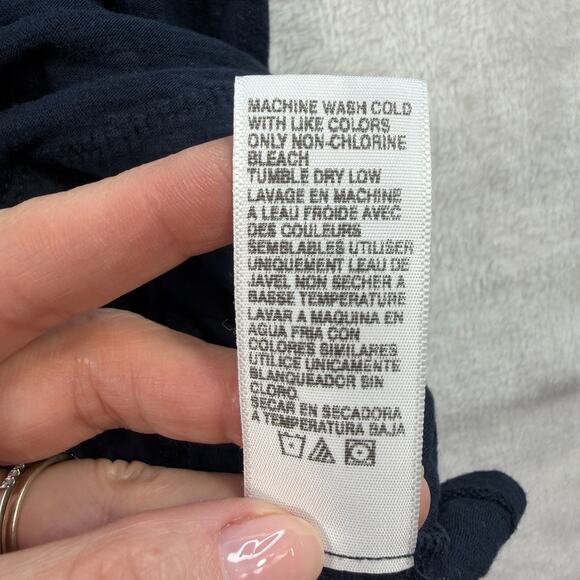 Standard James Perse 3 L T-Shirt Women Navy Blue V-Neck Cotton Modal Minimalist - Picture 7 of 11